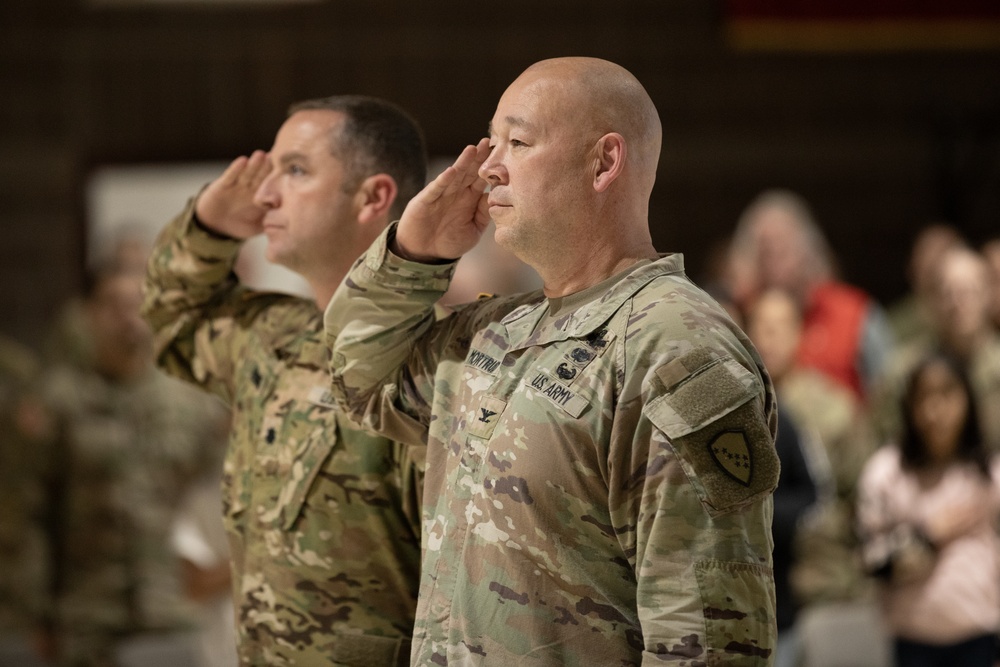 Det. 2, C Co., 3-140th Security and Support Battalion deployment ceremony