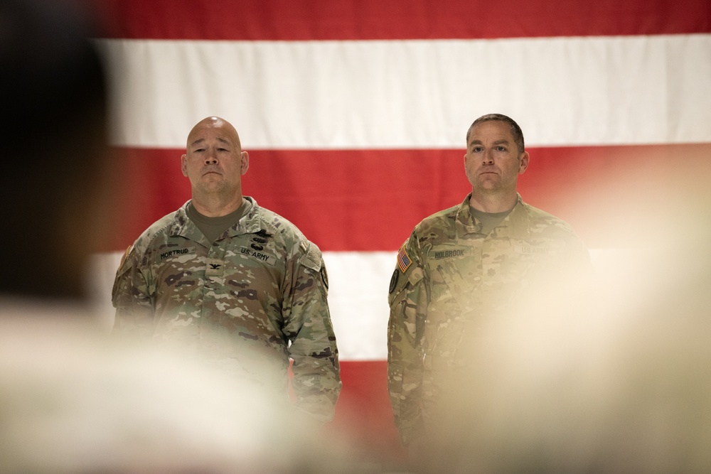 Det. 2, C Co., 3-140th Security and Support Battalion deployment ceremony