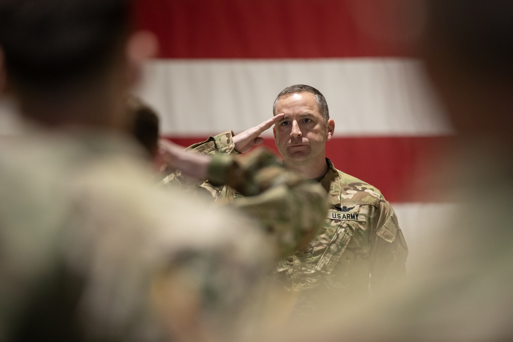 Det. 2, C Co., 3-140th Security and Support Battalion deployment ceremony