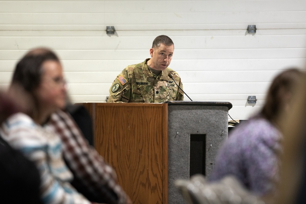 Det. 2, C Co., 3-140th Security and Support Battalion deployment ceremony