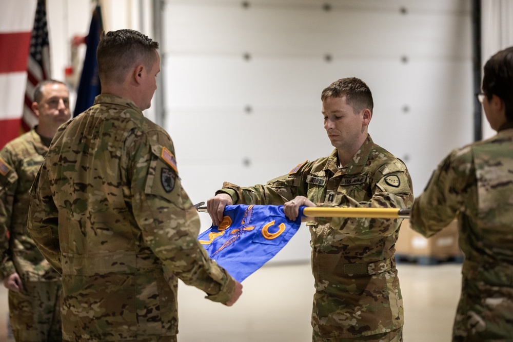 Det. 2, C Co., 3-140th Security and Support Battalion deployment ceremony