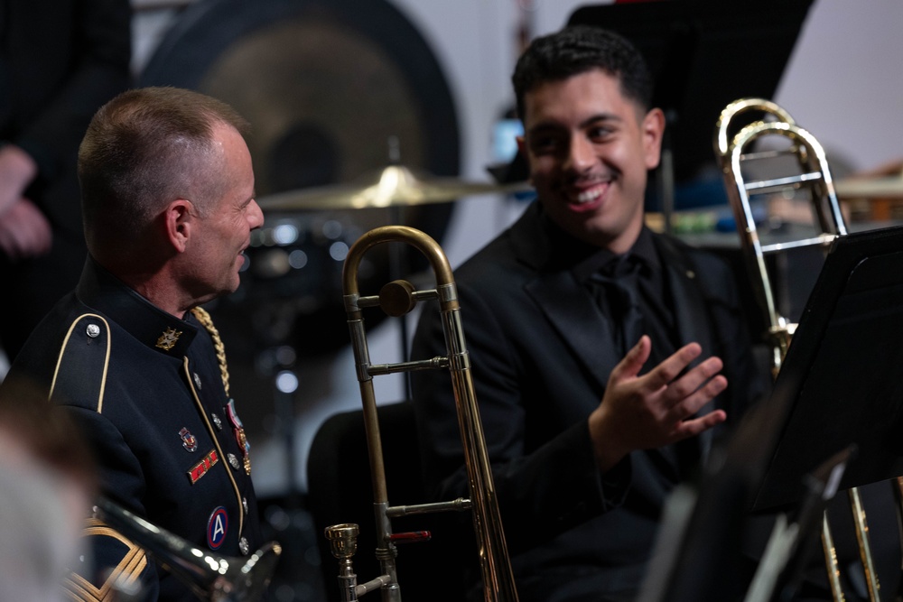 The U.S. Army Band performs jointly with George Mason University music students in community concert