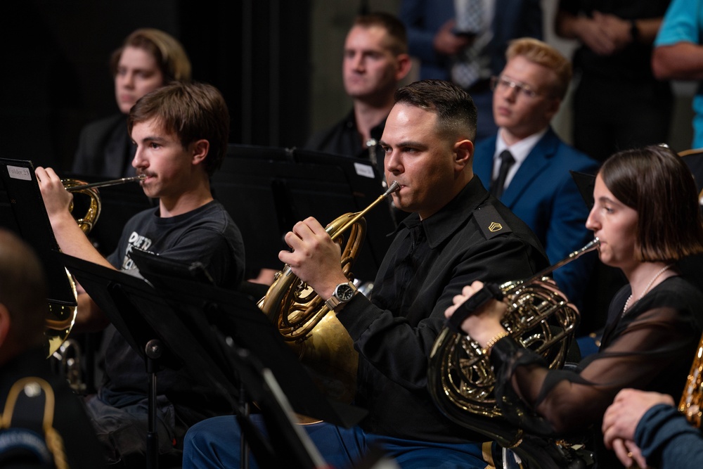The U.S. Army Band performs jointly with George Mason University music students in community concert