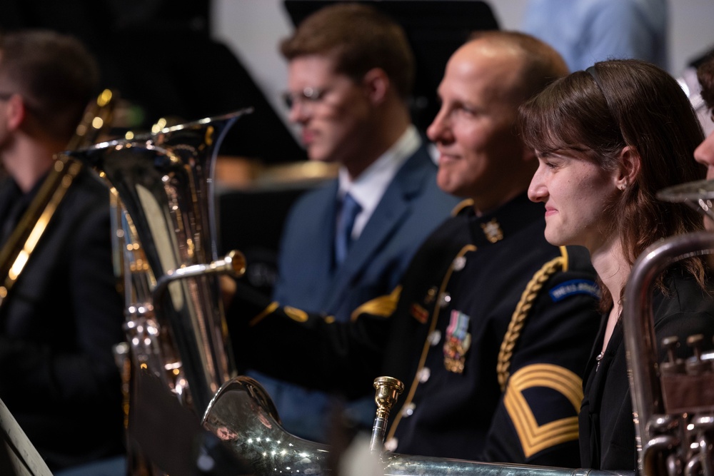 The U.S. Army Band performs jointly with George Mason University music students in community concert