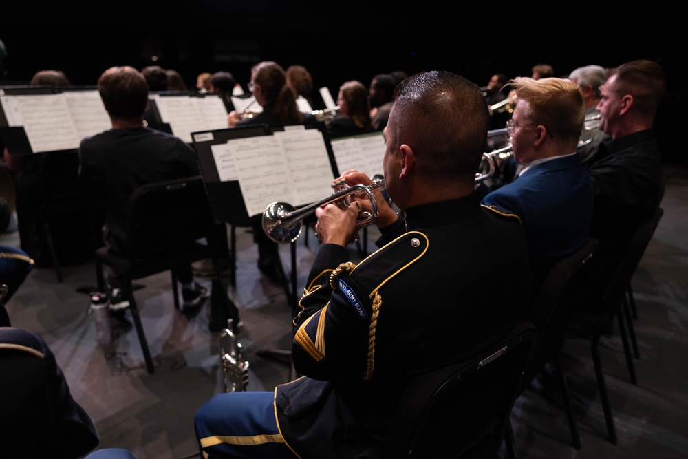 The U.S. Army Band performs jointly with George Mason University music students in community concert