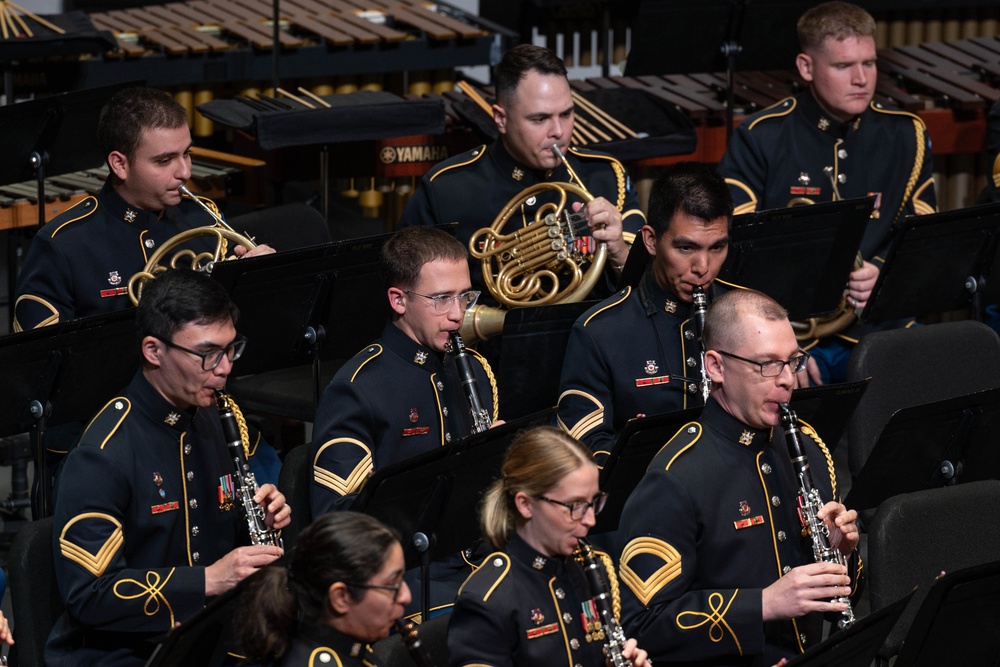 The U.S. Army Band performs jointly with George Mason University music students in community concert
