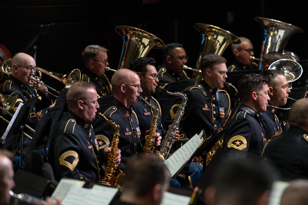 The U.S. Army Band performs jointly with George Mason University music students in community concert