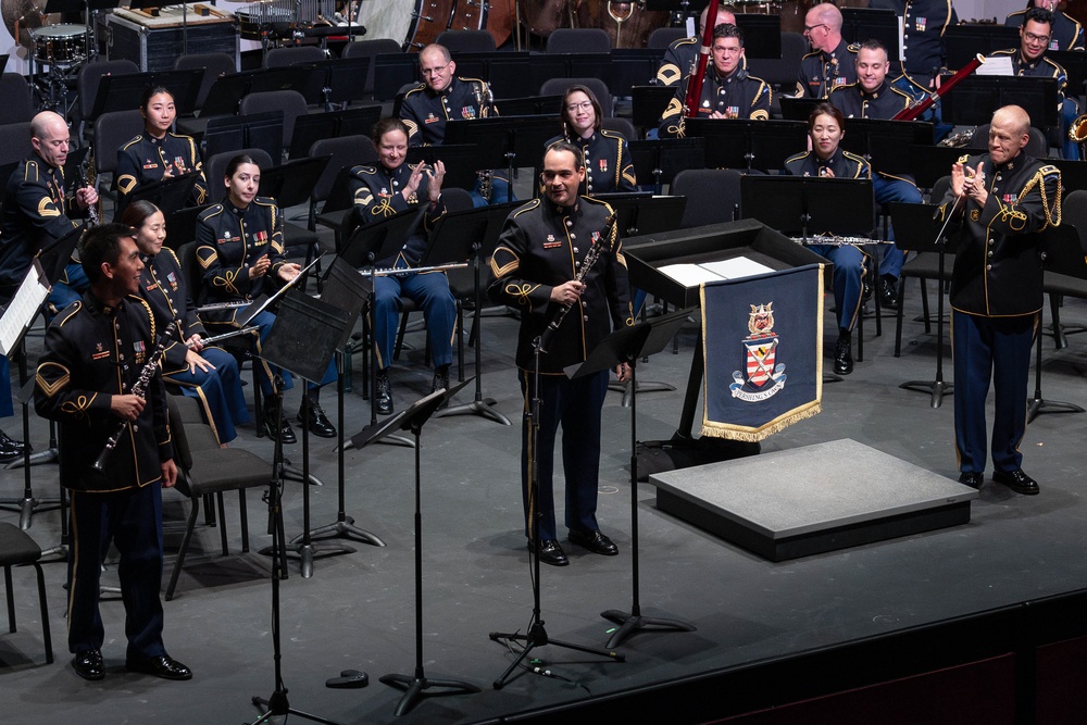 The U.S. Army Band performs jointly with George Mason University music students in community concert