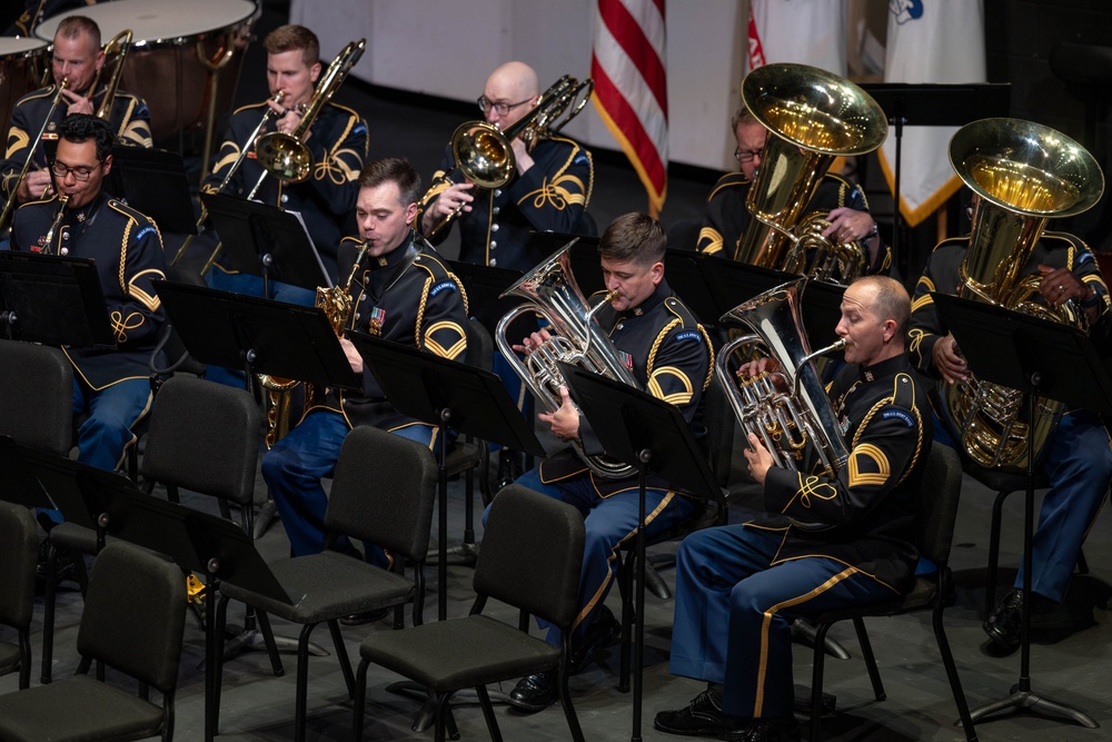 The U.S. Army Band performs jointly with George Mason University music students in community concert