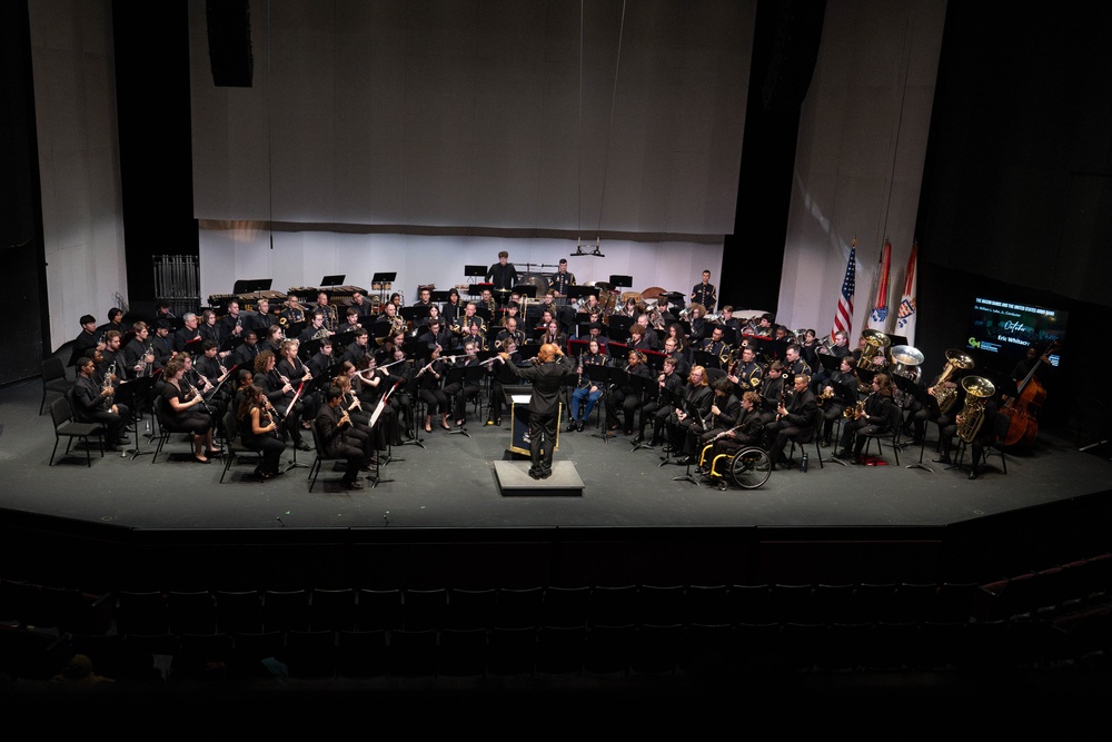 The U.S. Army Band performs jointly with George Mason University music students in community concert