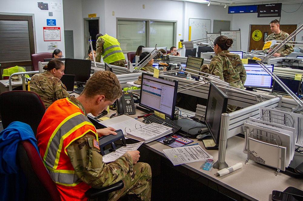 Units of the 927th Combat Sustainment Support Battalion prepare for Hurricane Milton at SLRC