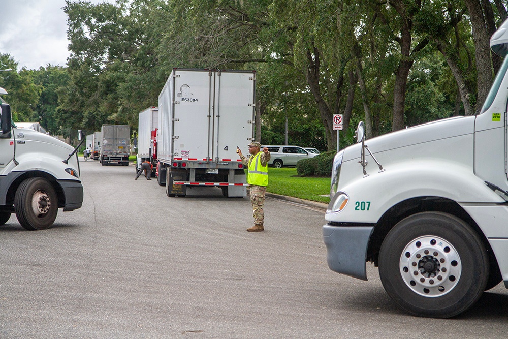 Units of the 927th Combat Sustainment Support Battalion prepare for Hurricane Milton at SLRC