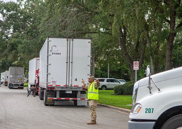 Units of the 927th Combat Sustainment Support Battalion prepare for Hurricane Milton at SLRC