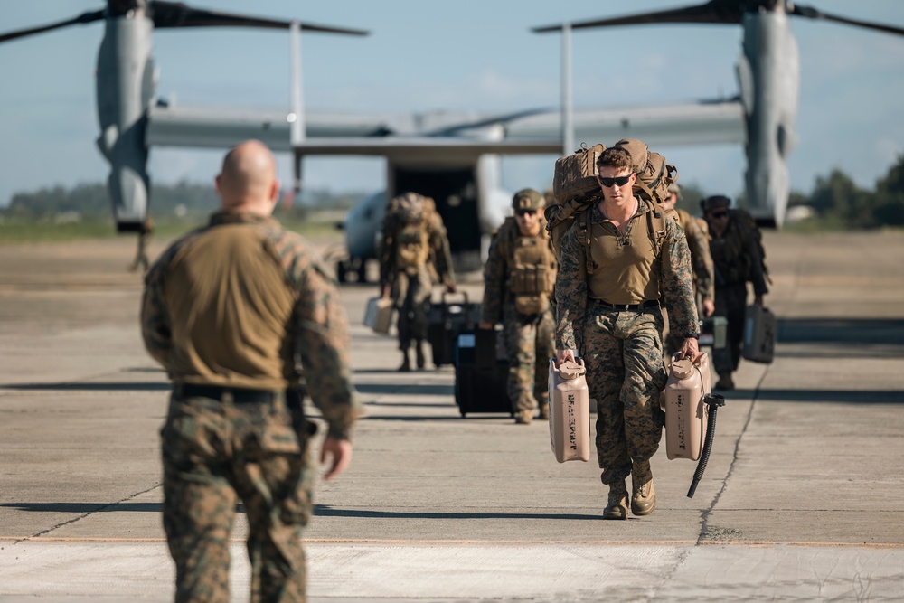 MRF-SEA Marines load MV-22 Osprey’s in Laoag to Support Relief Efforts Alongside Philippine Allies