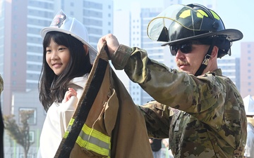 USAF, ROKAF visit local school for Fire Prevention Week