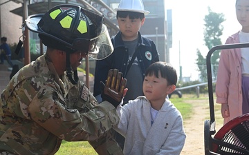 USAF, ROKAF visit local school for Fire Prevention Week