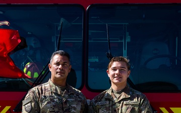 Father and Son Firefighters Strengthen Bonds During Deployment