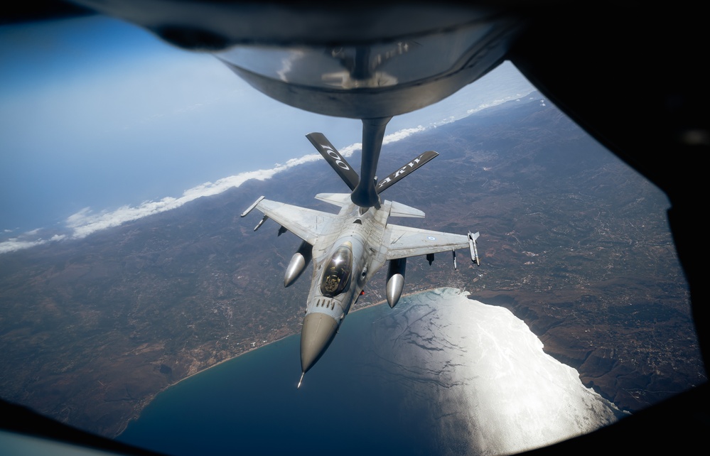 100th ARW, 93rd ARS refuel U.S., Hellenic fighter jets during exercise Ramstein Flag