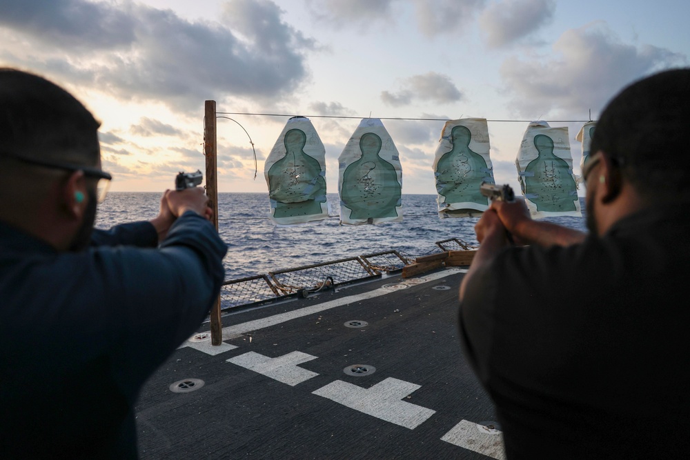 USS Arleigh Burke 9mm Shoot