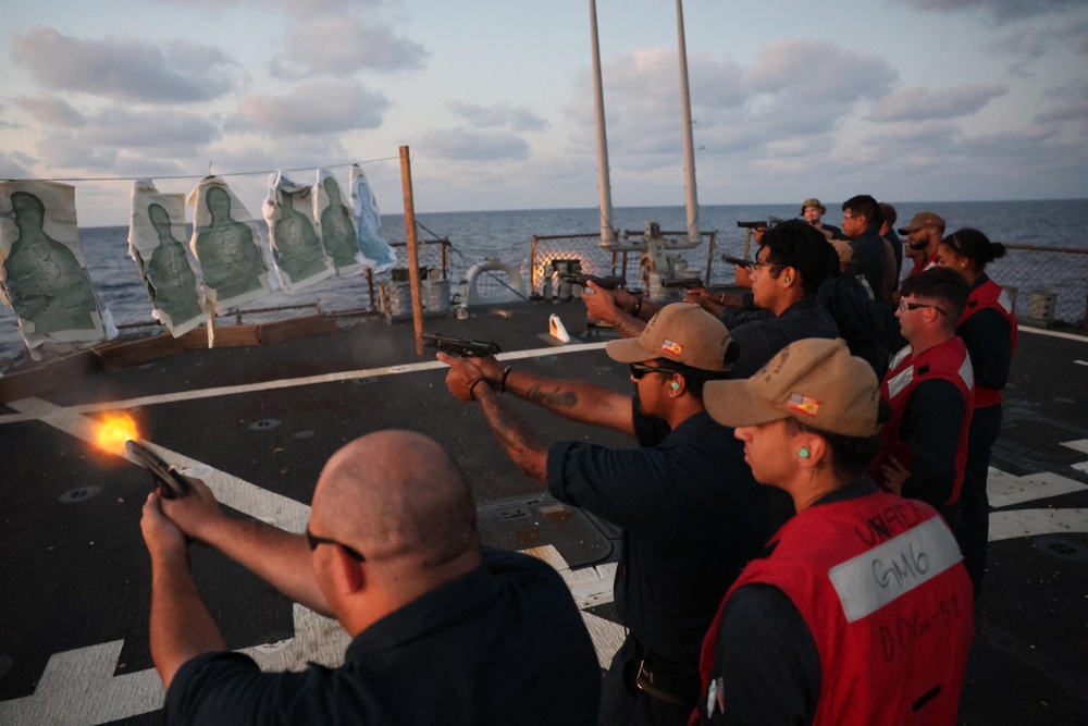 USS Arleigh Burke 9mm Shoot