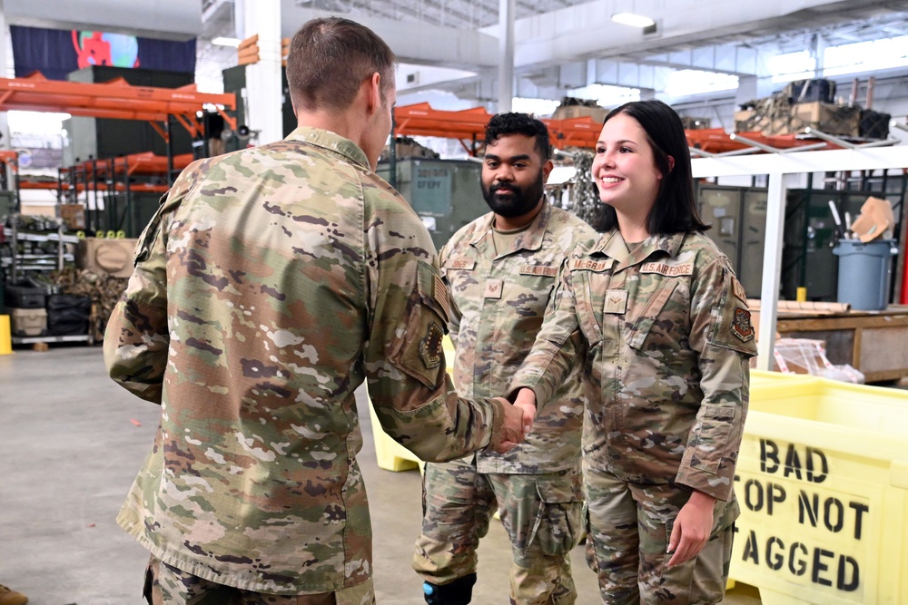 Expeditionary Center command team visits 621st Contingency Response Wing