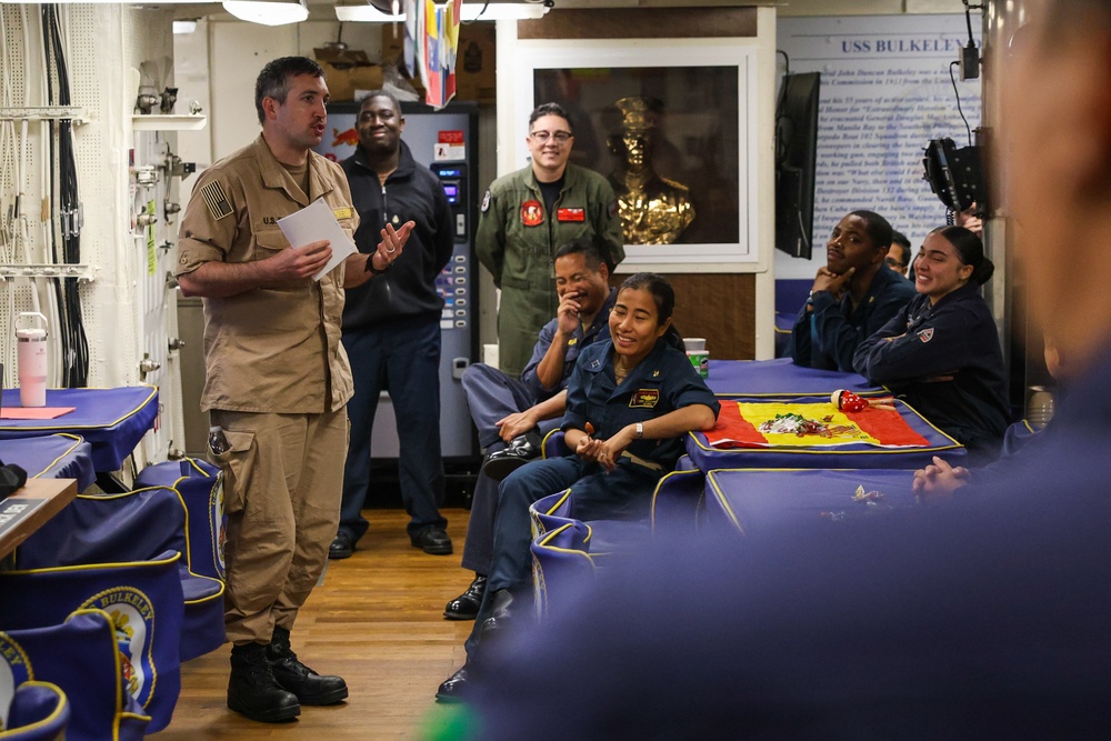 USS Bulkeley celebrates Hispanic Heritage Month