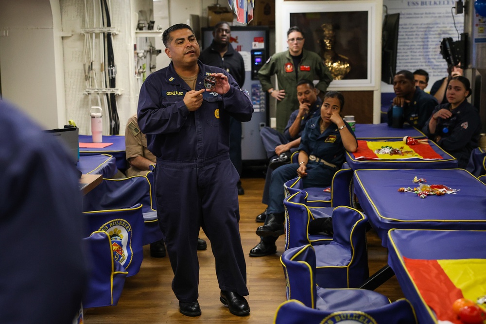 USS Bulkeley celebrates Hispanic Heritage Month