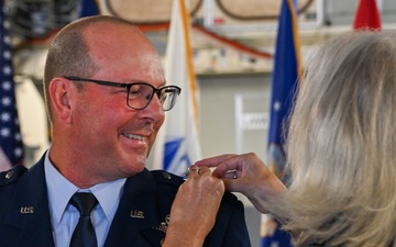 NY Air Guard commander gets two-star rank during ceremony inside C-17  at Stewart Air National Guard Base