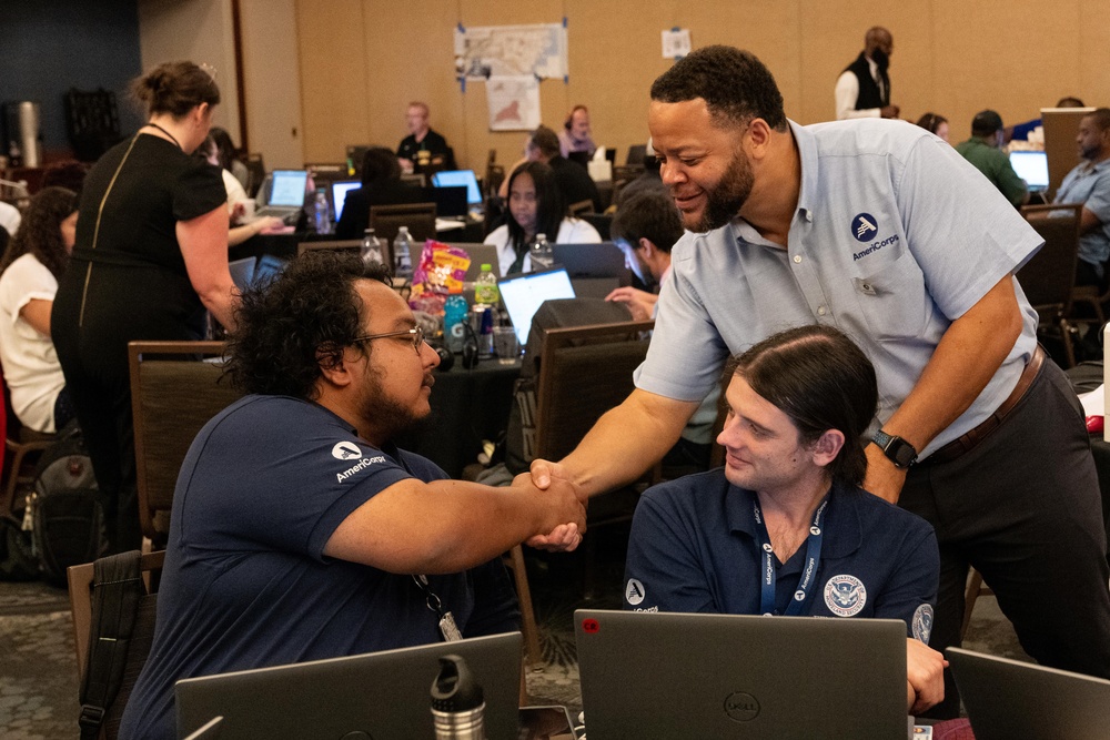 AmeriCorps CEO Michael Smith Visits FEMA Corps Members Supporting Hurricane Helene