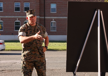 Lt. Col. Vanderwaal and the Quantico Fire Department sign Fire Prevention Proclamation