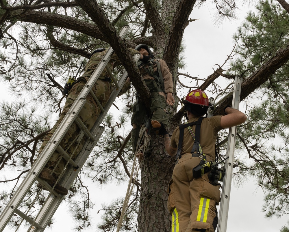 Airmen participate in a Major Accident Response Exercise