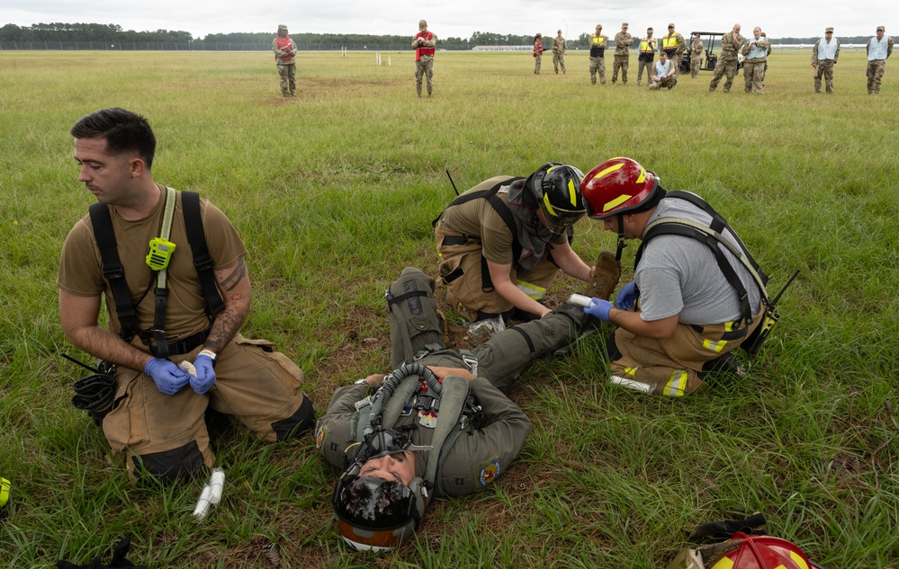 Airmen participate in a Major Accident Response Exercise