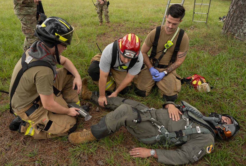 Airmen participate in a Major Accident Response Exercise