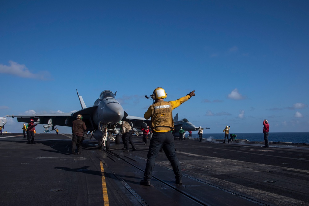 Abraham Lincoln conducts routine flight operations