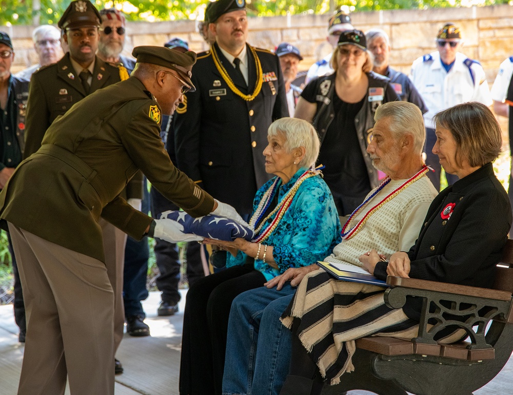 ILLINOIS ARMY NATIONAL GUARD SOLDIER LAID TO REST AT ABRAHAM LINCOLN NATIONAL CEMETERY NEARLY 82 YEARS AFTER HIS DEATH IN POW CAMP