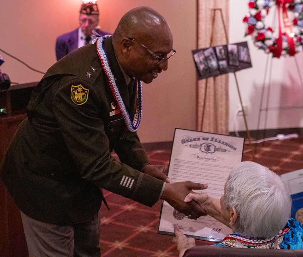 ILLINOIS ARMY NATIONAL GUARD SOLDIER LAID TO REST AT ABRAHAM LINCOLN NATIONAL CEMETERY NEARLY 82 YEARS AFTER HIS DEATH IN POW CAMP