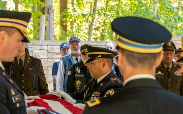 ILLINOIS ARMY NATIONAL GUARD SOLDIER LAID TO REST AT ABRAHAM LINCOLN NATIONAL CEMETERY NEARLY 82 YEARS AFTER HIS DEATH IN POW CAMP