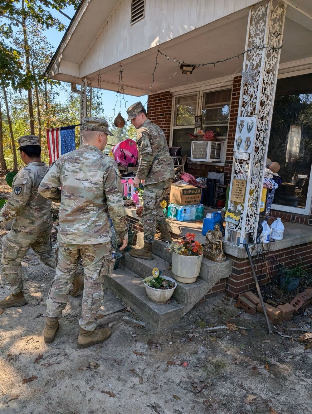 U.S. Army Soldiers conduct health and welfare checks