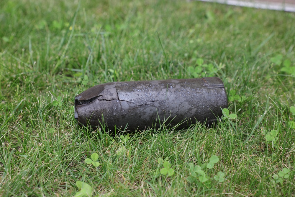 Civil War-era-style artillery shell at Fort McCoy