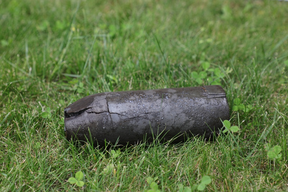 Civil War-era-style artillery shell at Fort McCoy