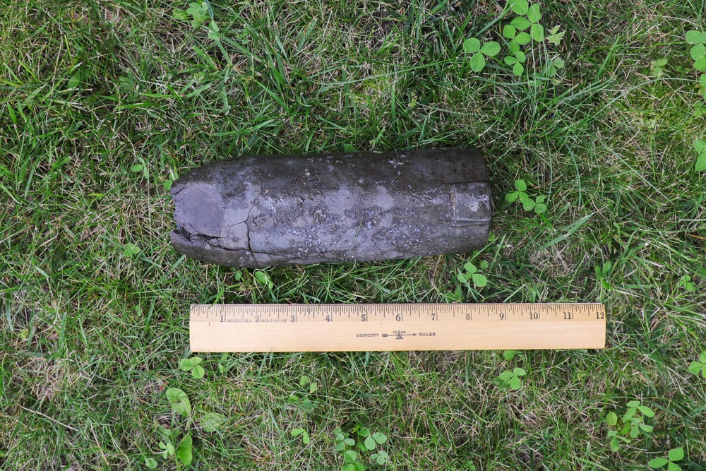 Civil War-era-style artillery shell at Fort McCoy