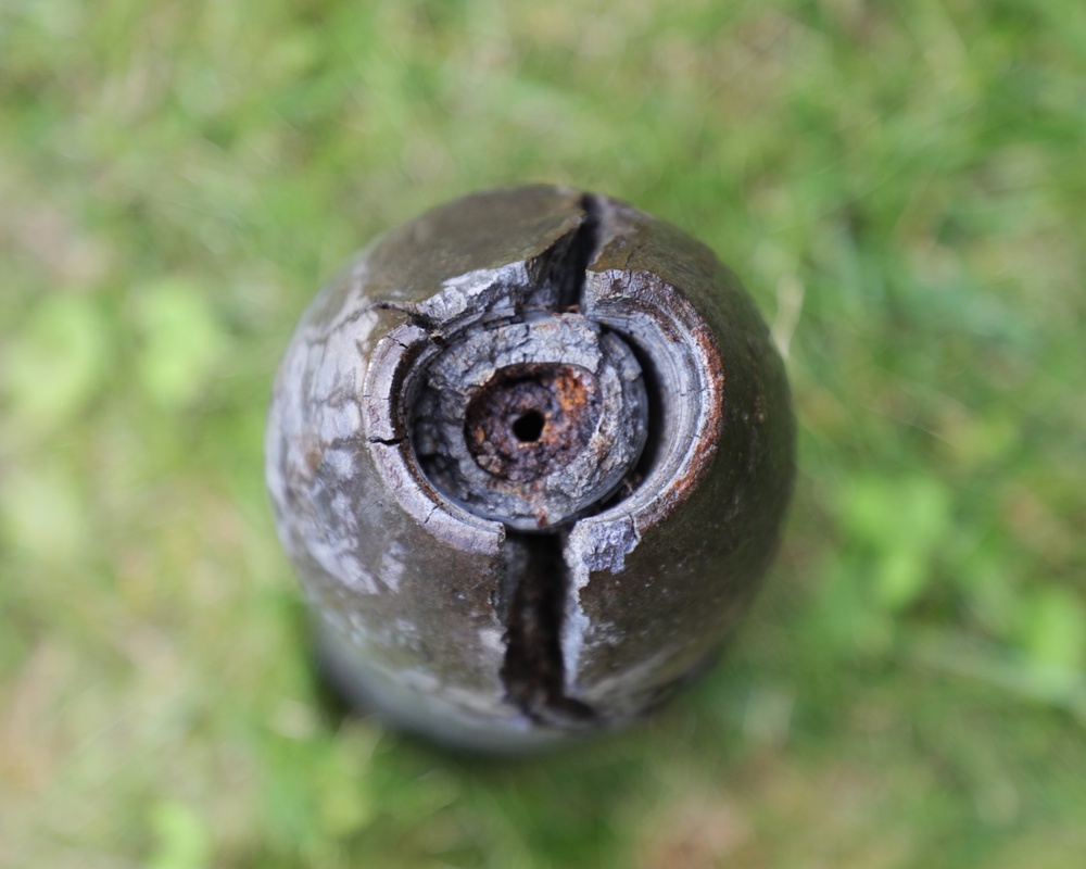 Civil War-era-style artillery shell at Fort McCoy