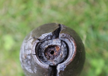 Civil War-era-style artillery shell at Fort McCoy