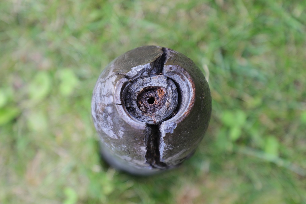 Civil War-era-style artillery shell at Fort McCoy