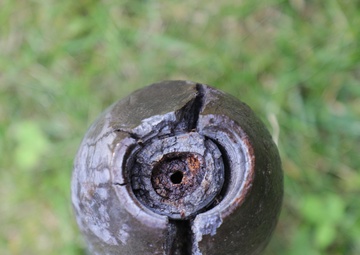 Civil War-era-style artillery shell at Fort McCoy