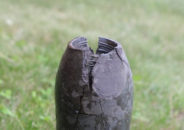 Civil War-era-style artillery shell at Fort McCoy