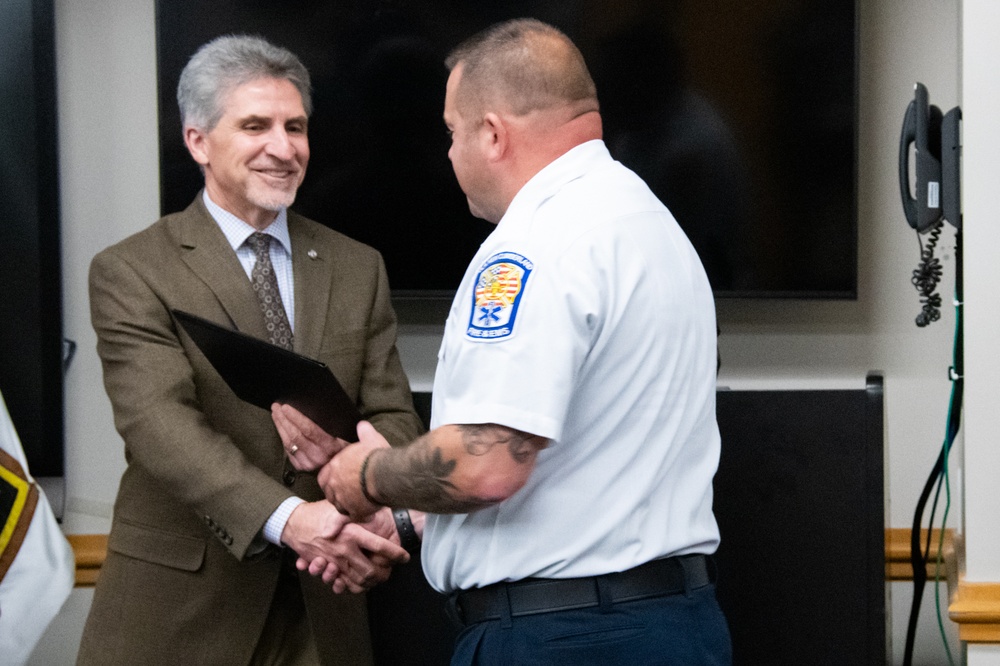 DLA Installation Management at Susquehanna first responders recognized for life-saving efforts