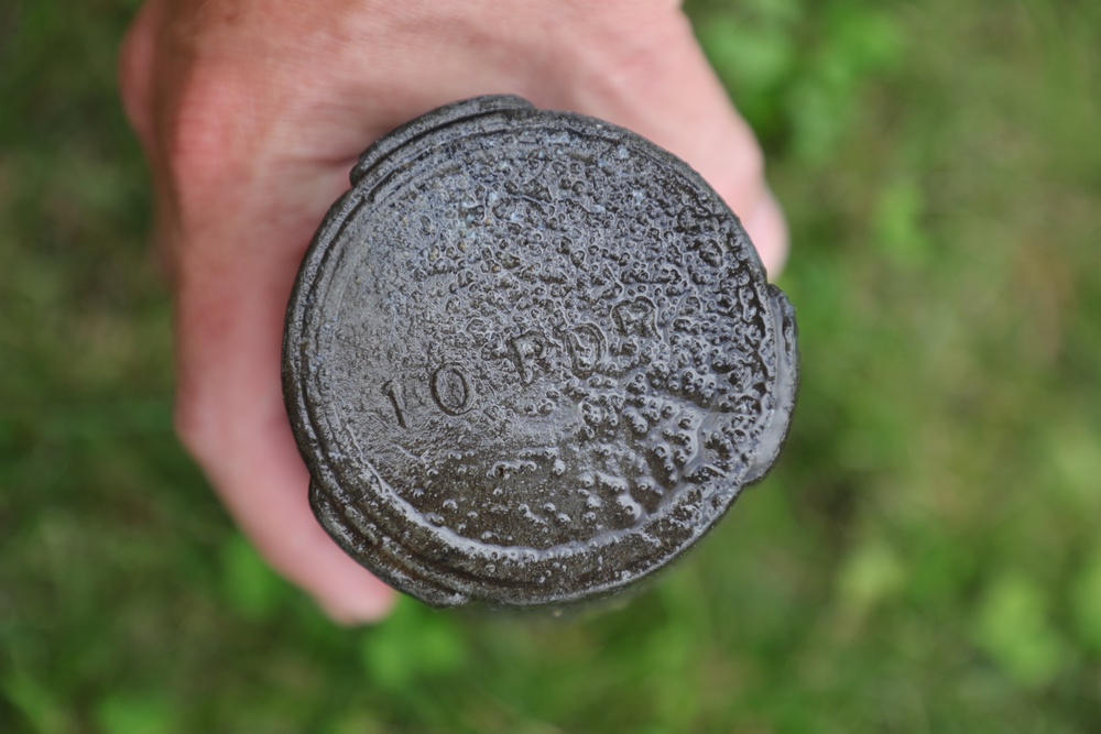 Civil War-era-style artillery shell at Fort McCoy