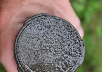 Civil War-era-style artillery shell at Fort McCoy