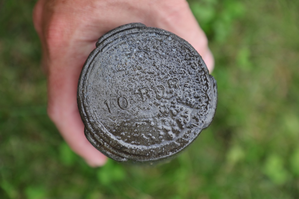 Civil War-era-style artillery shell at Fort McCoy